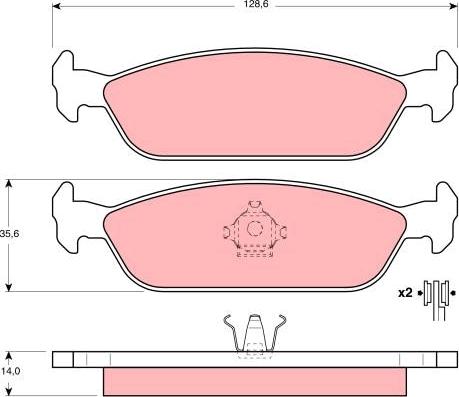 TRW GDB3112 - Тормозные колодки, дисковые, комплект autosila-amz.com