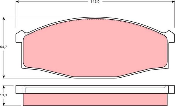 TRW GDB3117 - Тормозные колодки, дисковые, комплект autosila-amz.com