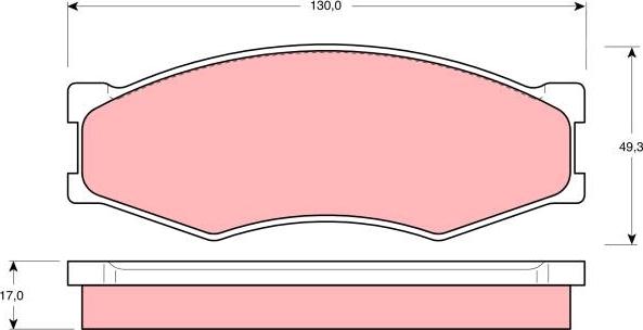 TRW GDB318 - Тормозные колодки, дисковые, комплект autosila-amz.com