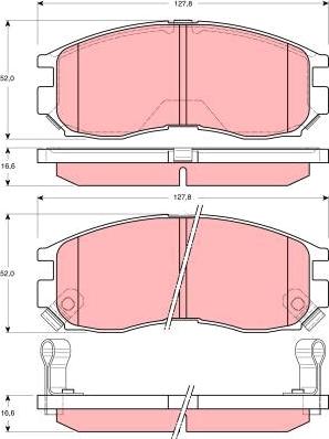 TRW GDB3133AT - Тормозные колодки, дисковые, комплект autosila-amz.com