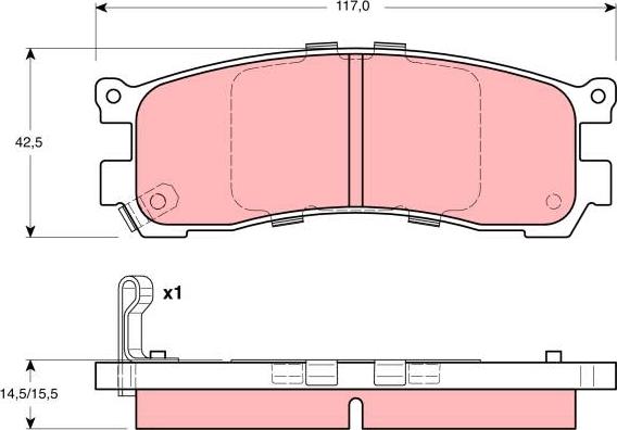 TRW GDB3179 - Тормозные колодки, дисковые, комплект autosila-amz.com