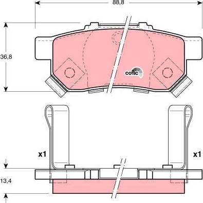 TRW GDB3174AT - Тормозные колодки, дисковые, комплект autosila-amz.com