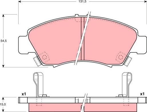 TRW GDB3176 - Тормозные колодки, дисковые, комплект autosila-amz.com