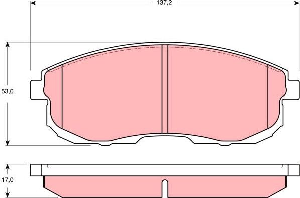 TRW GDB3390 - Тормозные колодки, дисковые, комплект autosila-amz.com