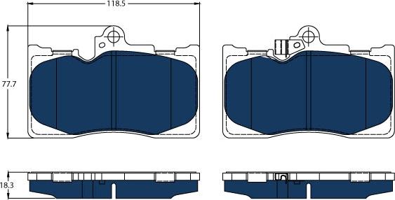 TRW GDB3398BTE - Тормозные колодки, дисковые, комплект autosila-amz.com