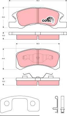 TRW GDB3358 - Тормозные колодки, дисковые, комплект autosila-amz.com