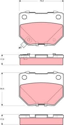 TRW GDB3308 - Тормозные колодки, дисковые, комплект autosila-amz.com