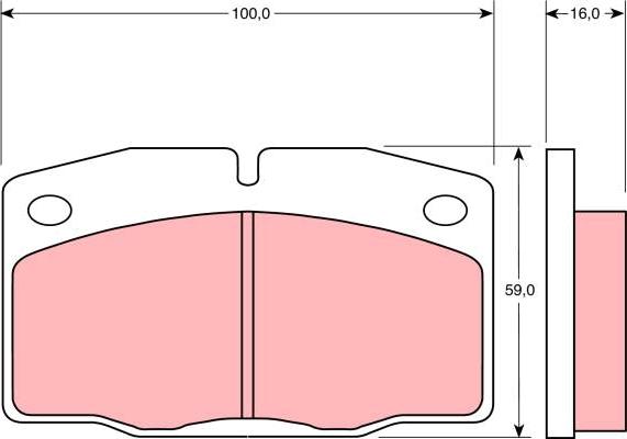 TRW GDB330 - Тормозные колодки, дисковые, комплект autosila-amz.com