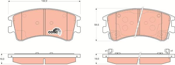 TRW GDB3310 - Тормозные колодки, дисковые, комплект autosila-amz.com