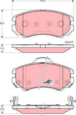 TRW GDB3386AT - Тормозные колодки, дисковые, комплект autosila-amz.com