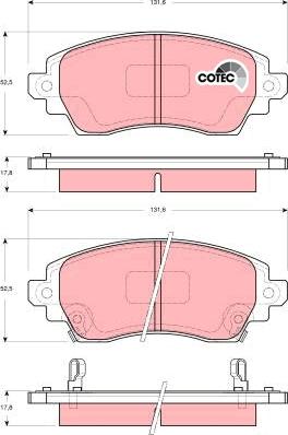 TRW GDB3333 - Тормозные колодки, дисковые, комплект autosila-amz.com