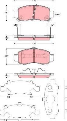 TRW GDB3376 - Тормозные колодки, дисковые, комплект autosila-amz.com