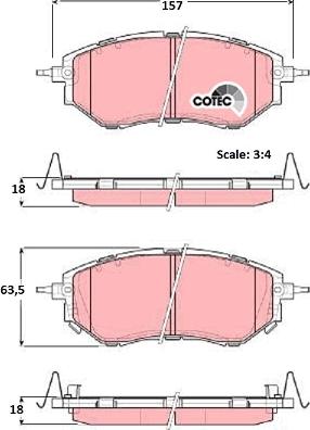 TRW GDB3372 - Тормозные колодки, дисковые, комплект autosila-amz.com