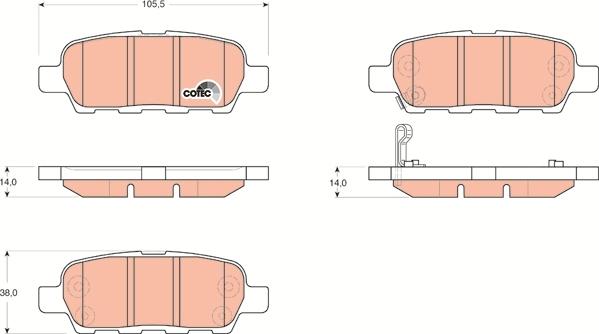 TRW GDB3294AT - Тормозные колодки, дисковые, комплект autosila-amz.com