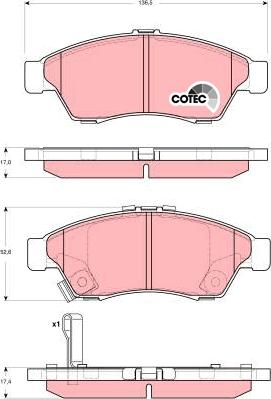 TRW GDB3290 - Тормозные колодки, дисковые, комплект autosila-amz.com