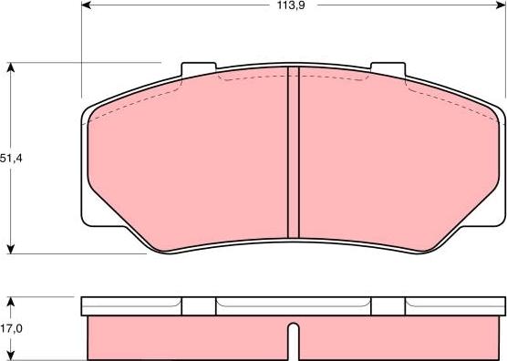 TRW GDB329 - Тормозные колодки, дисковые, комплект autosila-amz.com