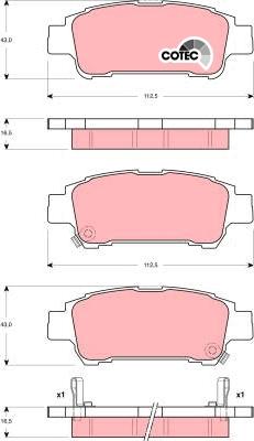 TRW GDB3249 - Тормозные колодки, дисковые, комплект autosila-amz.com