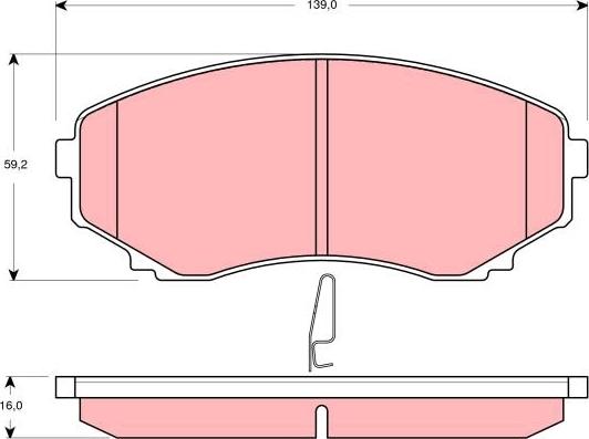 TRW GDB3255 - Тормозные колодки, дисковые, комплект autosila-amz.com