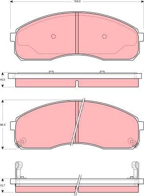 TRW GDB3261 - Тормозные колодки, дисковые, комплект autosila-amz.com