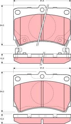 TRW GDB3206 - Тормозные колодки, дисковые, комплект autosila-amz.com