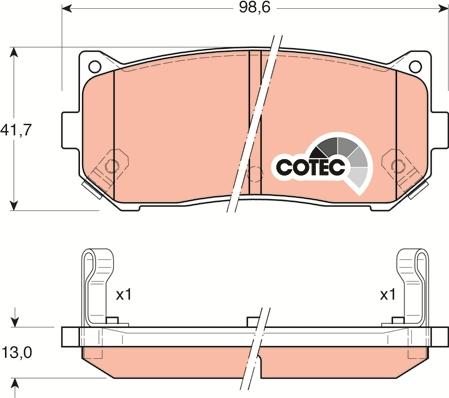 TRW GDB3203AT - Тормозные колодки, дисковые, комплект autosila-amz.com