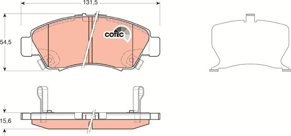 TRW GDB3212 - Тормозные колодки, дисковые, комплект autosila-amz.com