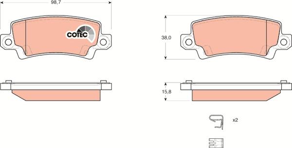 TRW GDB3289AT - Тормозные колодки, дисковые, комплект autosila-amz.com