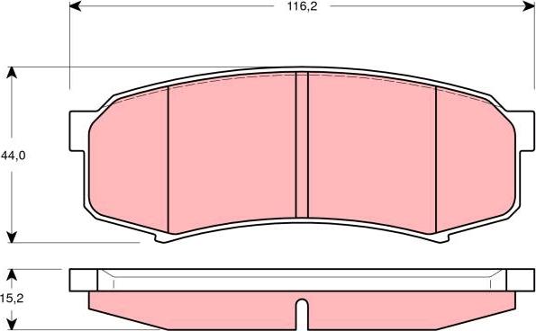 TRW GDB3280 - Тормозные колодки, дисковые, комплект autosila-amz.com