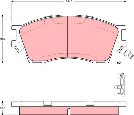 TRW GDB3230AT - Тормозные колодки, дисковые, комплект autosila-amz.com