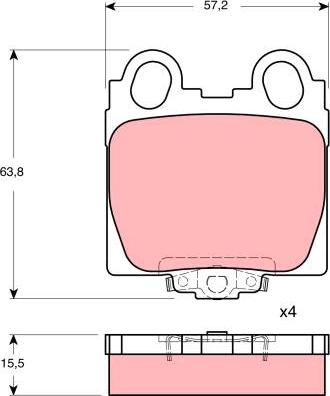 TRW GDB3233AT - Тормозные колодки, дисковые, комплект autosila-amz.com