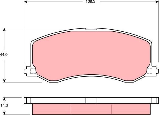 TRW GDB3237 - Тормозные колодки, дисковые, комплект autosila-amz.com