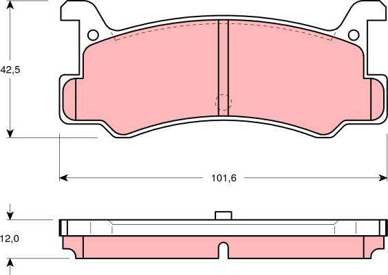 TRW GDB375 - Тормозные колодки, дисковые, комплект autosila-amz.com