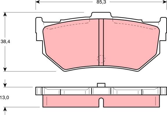 TRW GDB372 - Тормозные колодки, дисковые, комплект autosila-amz.com