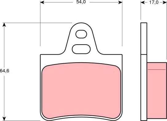 TRW GDB263 - Тормозные колодки, дисковые, комплект autosila-amz.com