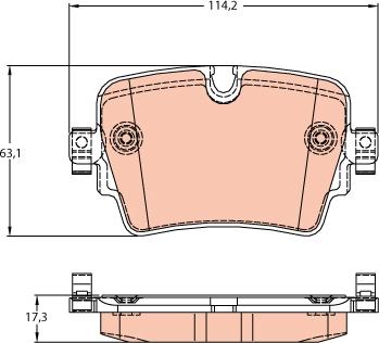 TRW GDB2095 - Тормозные колодки, дисковые, комплект autosila-amz.com