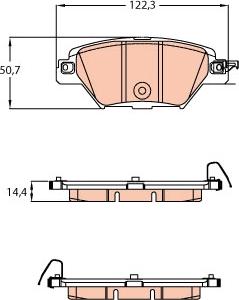 TRW GDB2199 - Тормозные колодки, дисковые, комплект autosila-amz.com