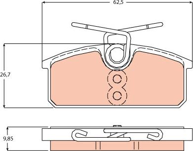 TRW GDB2165 - Тормозные колодки, дисковые, комплект autosila-amz.com