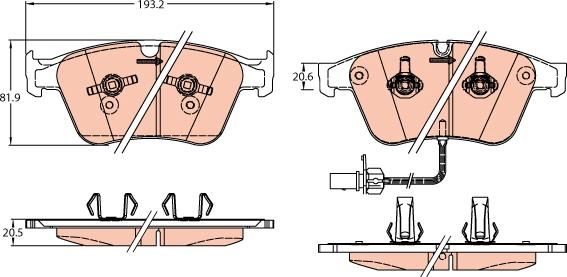 TRW GDB2177 - BRAKE PAD KIT autosila-amz.com