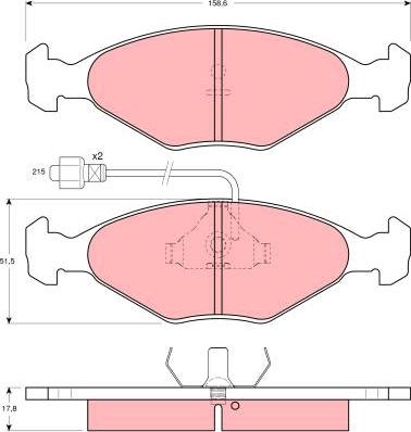 BENDIX 571818J - Тормозные колодки, дисковые, комплект autosila-amz.com