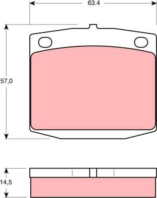 TRW GDB235 - Тормозные колодки, дисковые, комплект autosila-amz.com