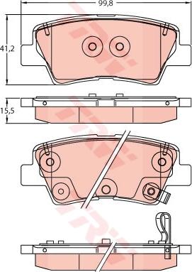 TRW GDB2242 - Тормозные колодки, дисковые, комплект autosila-amz.com