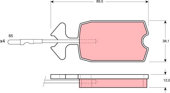 TRW GDB277 - Тормозные колодки, дисковые, комплект autosila-amz.com