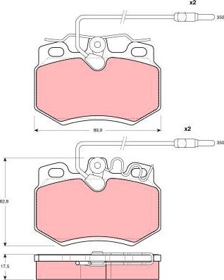 TRW GDB790 - Тормозные колодки, дисковые, комплект autosila-amz.com