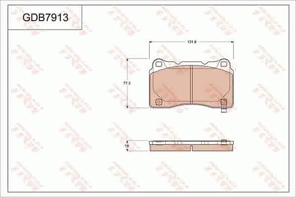 TRW GDB7913 - Тормозные колодки, дисковые, комплект autosila-amz.com