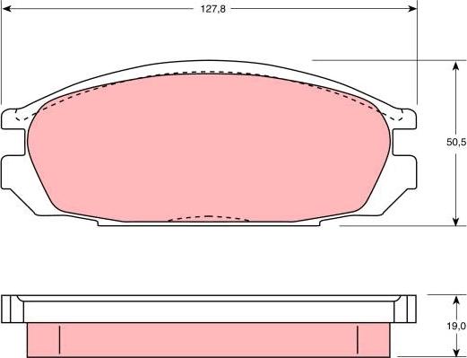 TRW GDB745 - Тормозные колодки, дисковые, комплект autosila-amz.com