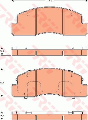 TRW GDB7592 - Тормозные колодки, дисковые, комплект autosila-amz.com