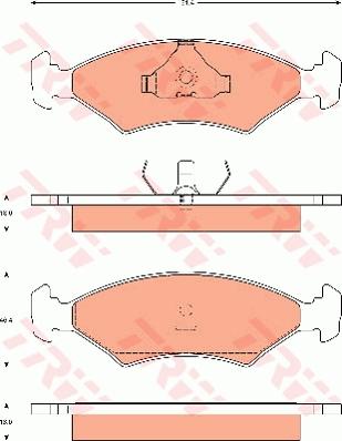 TRW GDB7543 - Тормозные колодки, дисковые, комплект autosila-amz.com