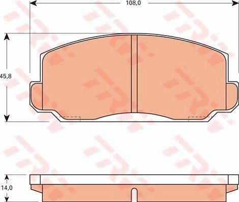 TRW GDB7552 - Тормозные колодки, дисковые, комплект autosila-amz.com