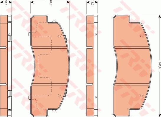 TRW GDB7561 - Тормозные колодки, дисковые, комплект autosila-amz.com