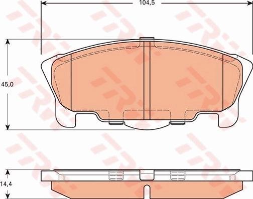 TRW GDB7585 - Тормозные колодки, дисковые, комплект autosila-amz.com